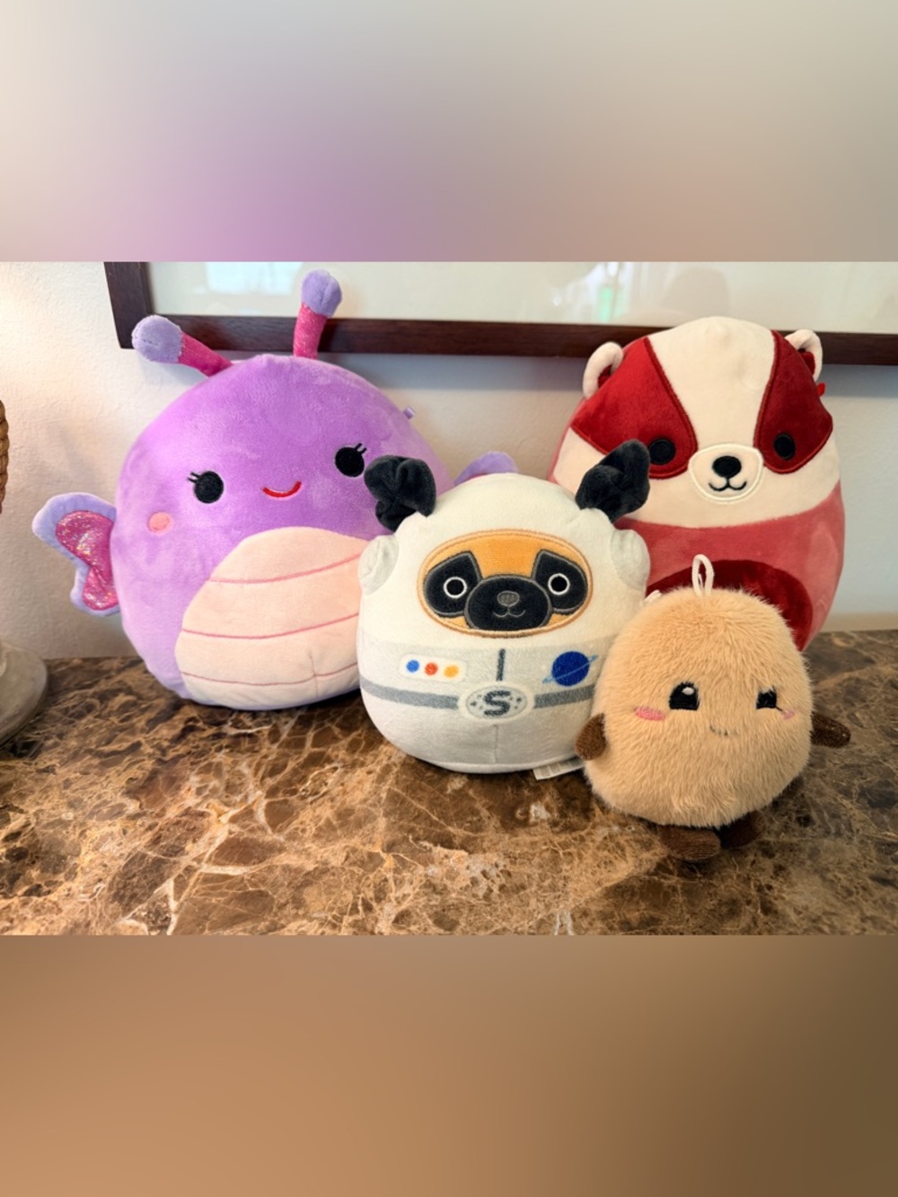 My Mini Suitcase full of Stuffed Animals- 3 Squishmallows & a Potato Head w/case